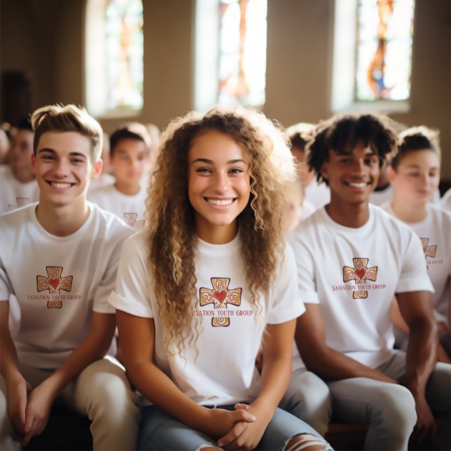 Custom Whimsical Cross T-Shirt Church & Youth Grou (Von Creator hochgeladen)