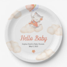 Custom Whimsical Sweet Floating Kitten Baby Girl
