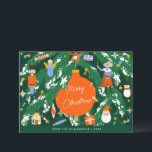 Custom Whimsical Weihnachtsnachtsnährungsmittel fe Feiertagskarte<br><div class="desc">Mit unserer Custom Whimsical Christmas Nutcracker Card erhalten Sie eine spielerische Touch für Ihre Feiertagsgrüße! Mit einem charmanten Nutcracker-Design mit festlichen Details sorgt diese Karte für einen lustigen und skurrilen Flair. Diese Karte ist ideal, um Ihren Urlaubsnachrichten eine persönliche Touch hinzuzufügen. Sie ermöglicht es Ihnen, sie mit Ihrer eigenen Nachricht...</div>