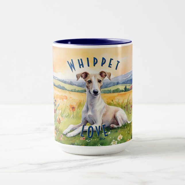 Custom Whippet Sunrise Tasse, Sip in Elegance Tasse (Zentrum)