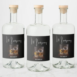 Custom Whiskey Rocks Glass Alkoholflaschenetikett