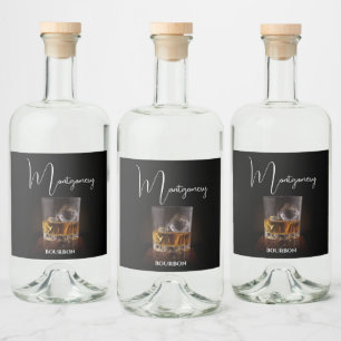 Custom Whiskey Rocks Glass Alkoholflaschenetikett