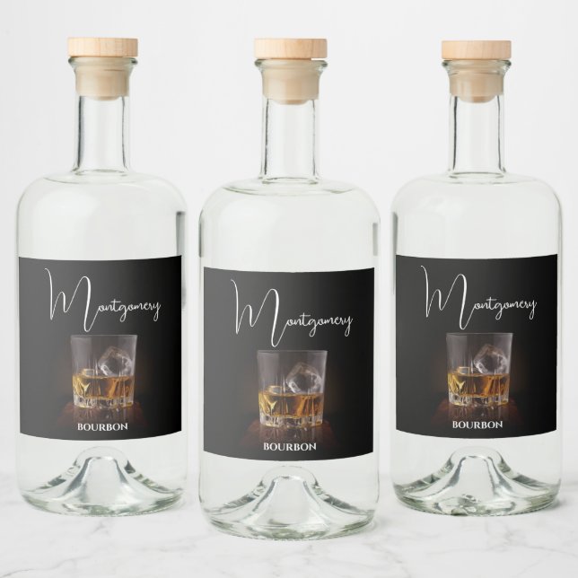 Custom Whiskey Rocks Glass Alkoholflaschenetikett (Flaschen)