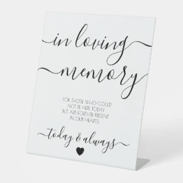 Custom White Calligraphy Memorial Sockelschild