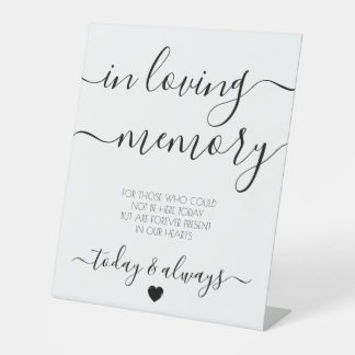 Custom White Calligraphy Memorial Sockelschild