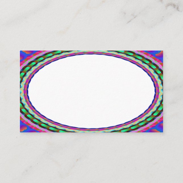 Custom White Center B1 Business Cards Visitenkarte (Rückseite)