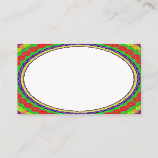 Custom White Center B3 Business Cards Visitenkarte (Vorderseite)