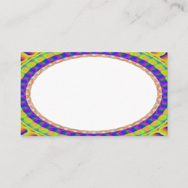 Custom White Center B6 Business Cards Visitenkarte (Vorderseite)