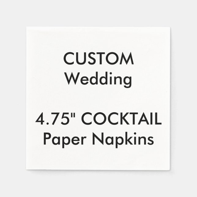 Custom White COCKTAIL Einwegpapier Napkins Serviette (Vorderseite)