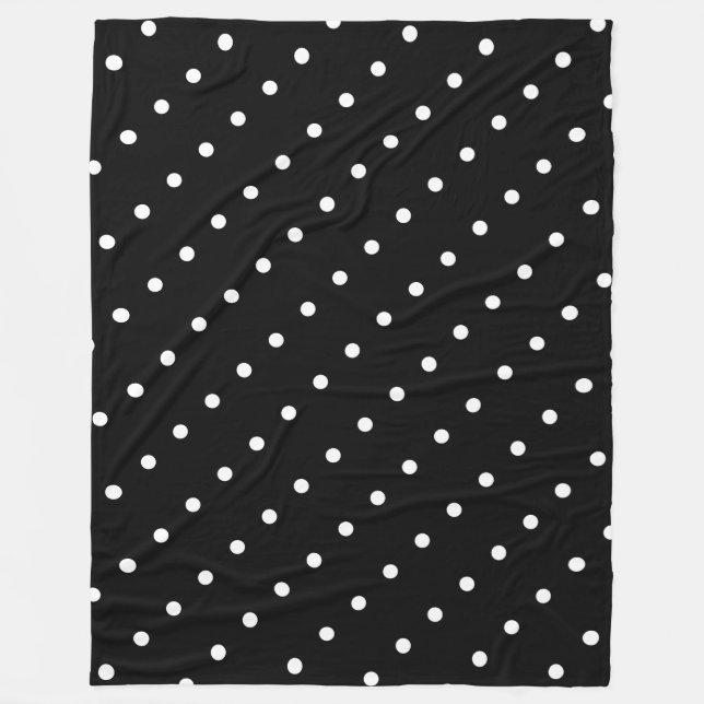 Custom White Dot Fleece Blanket (Vorderseite)