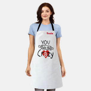 Custom White Köche Baker Name Funny Personalisier Schürze