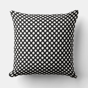 Custom White Polka Dots Throw Kissen