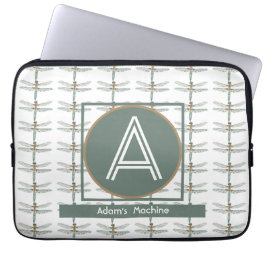 CUSTOM WHITE TRENDY DRAGONFLY LAPTOPSCHUTZHÜLLE