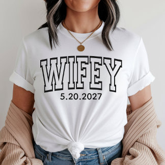 Custom Wifey and Hubby Shirts for Bride and Groom