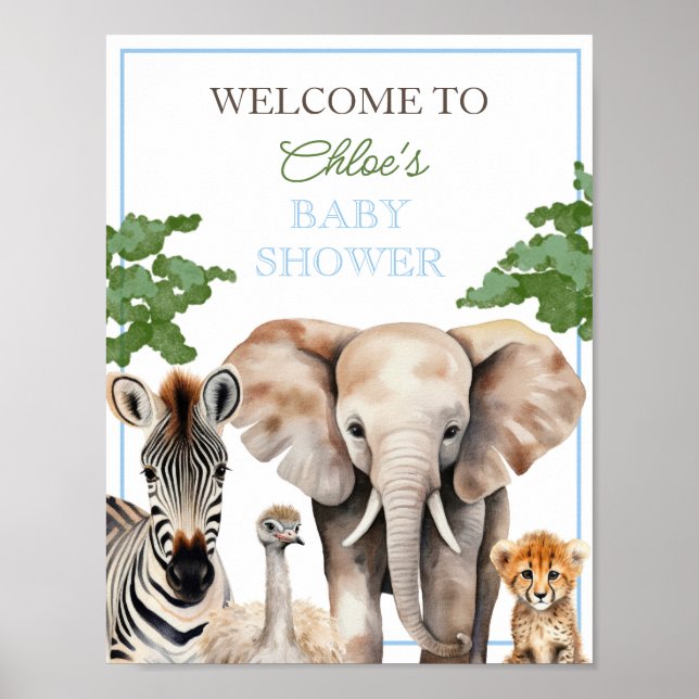 Custom Wild One Animal Safari Animal Animal Poster (Vorne)
