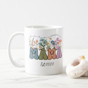 Custom Wildblume Mama est Kaffeetasse