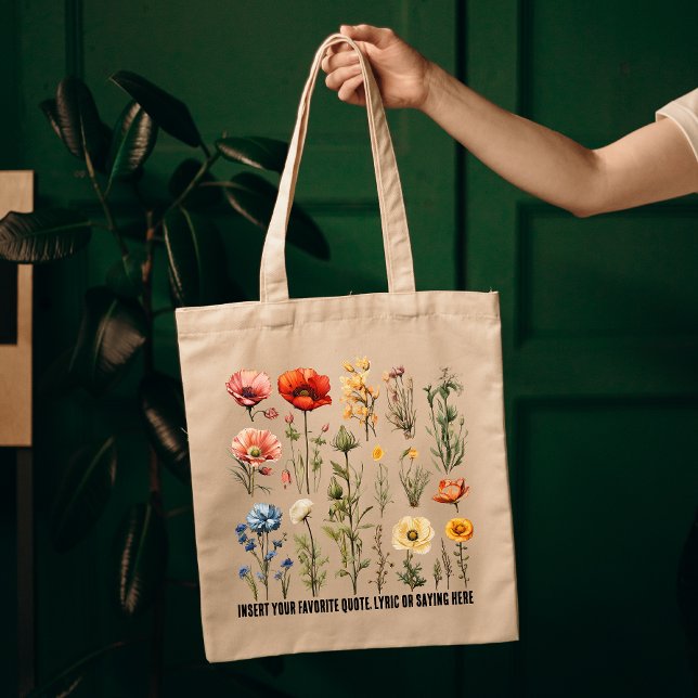 Custom Wildblumen Bag, Muttertag Geburtstagsgesche Tragetasche (wildflowers tote bag, custom bag for mom, custom tote bag, Mother’s Day gift, birthday gift for mom)