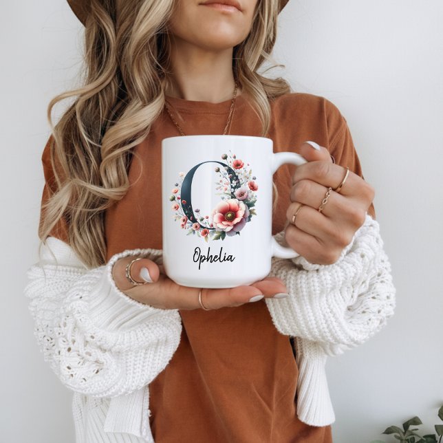 Custom Wildflower Birth Flower Mug for Grandma Kaffeetasse (custom coffee mug her, birth month mug, monogram gift mug for mama, personalized coffee cup for her,)