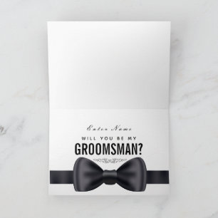 Custom Will You Be My Groomsman or Best Man Card Karte
