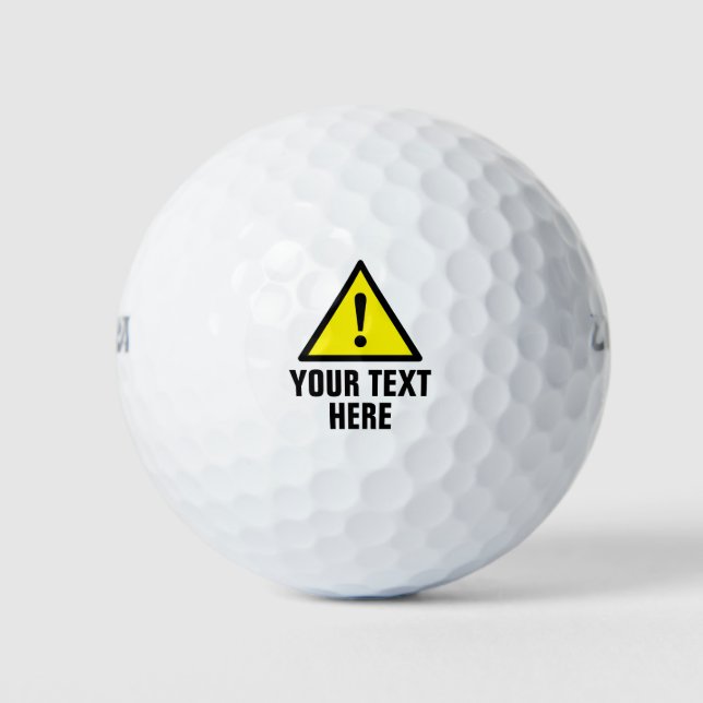 Custom Wilson 500 Golfbälle mit Vorsicht (Vorderseite)