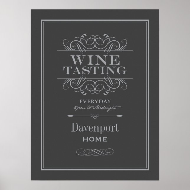 Custom Wine Tasting Art Print - Home Decor Poster (Vorne)