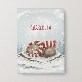 Custom Winter Bear Badge