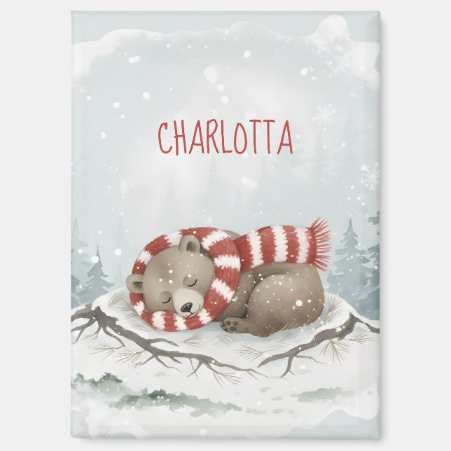 Custom Winter Bear Magnet (Recto)