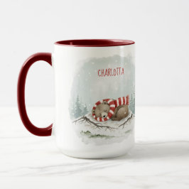 Custom Winter Bear Mug – Sleeping Animal Design Tasse