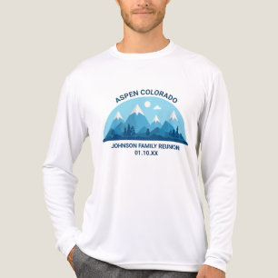 Custom Winter Family Wiedersehen Mountain Long Sle Tri-Blend Shirt