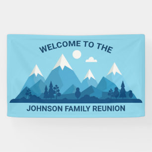 Custom Winter Family Wiedersehen Party Blue Mounta Banner