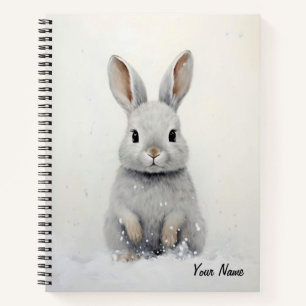 Custom Winter Rabbit Liebe Niedliche Ästhetik Notizbuch