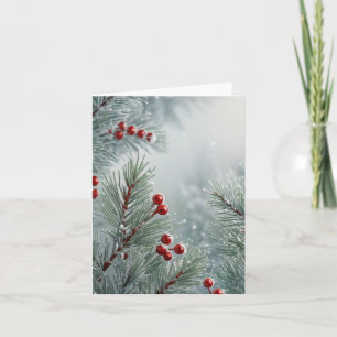 Custom Winter Wonderland Kiefer und Berries Einladung