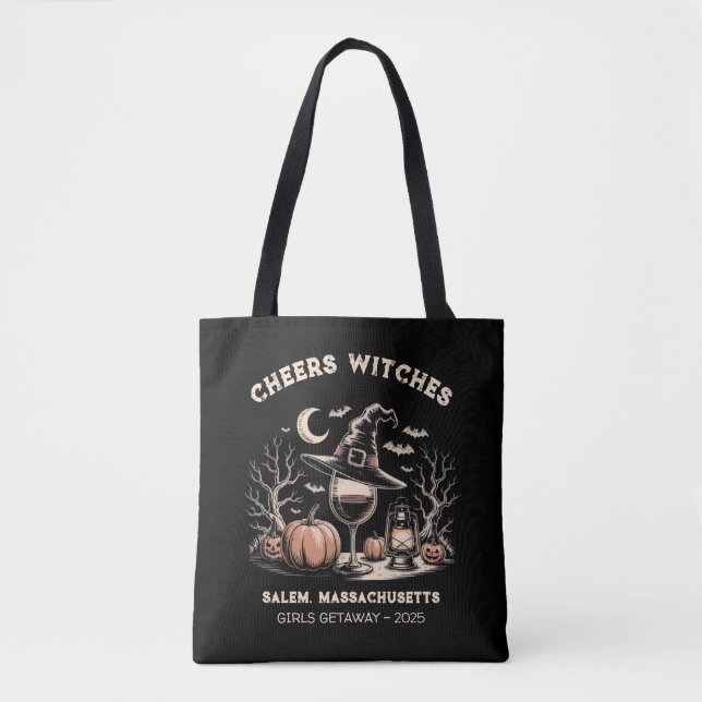Custom Witchy Wine - Salem Halloween Trip Tasche (Vorderseite)