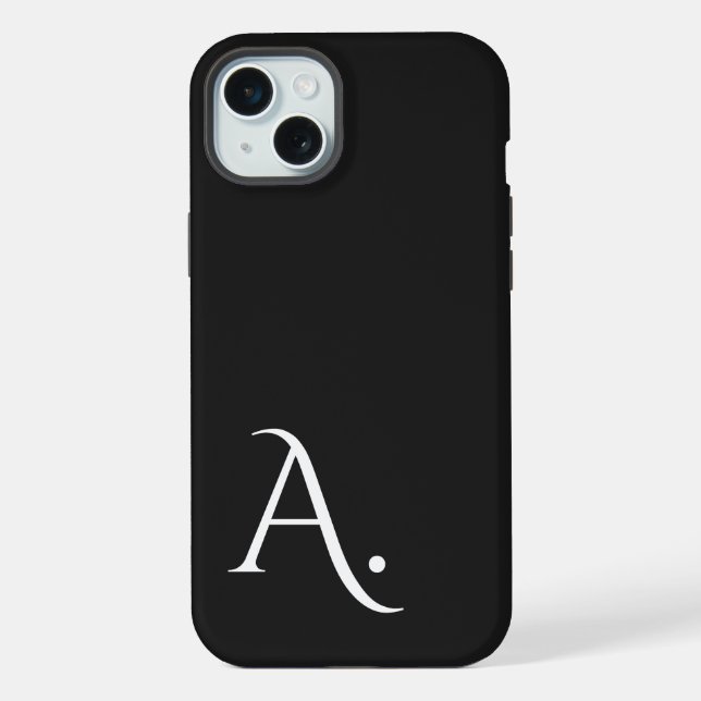 Custom with Initial Name iPhone 15 Plus Hülle (Rückseite)