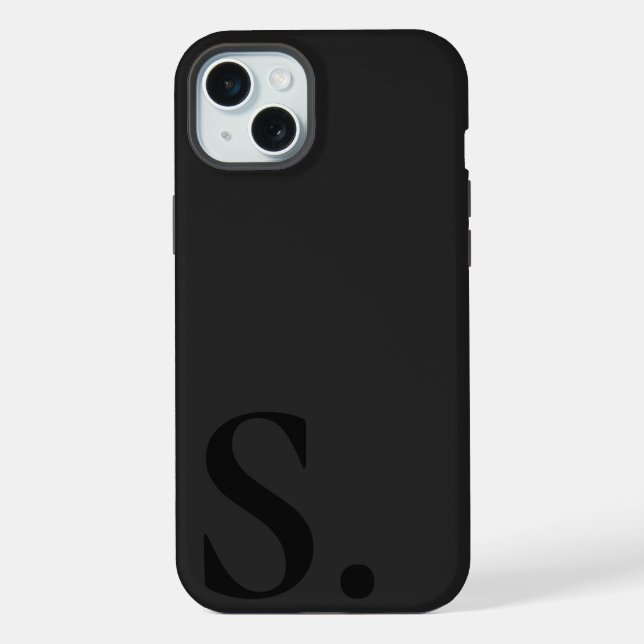 Custom with Initial Name iPhone 15 Plus Hülle (Rückseite)