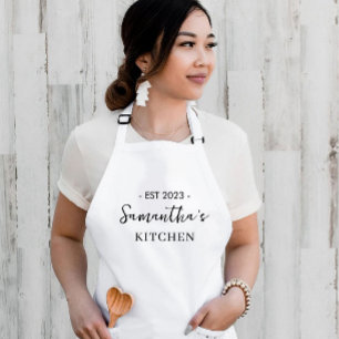 Custom Women Minimal Kitchen Schürze