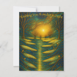 Custom Wonder & Light Secliday Postcard Postkarte