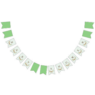 Custom Woodland Baby Showbanner Wimpelkette