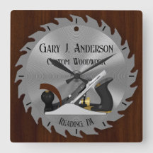 Custom Woodwork Saw Blade Planer Clock