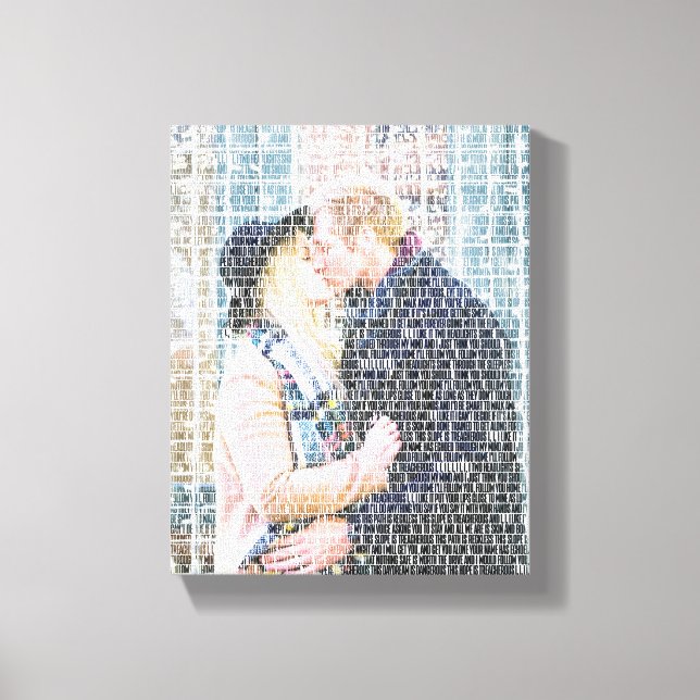 Custom Word Art. Foto erstellt durch Worte. Leinwanddruck (Vorderseite)