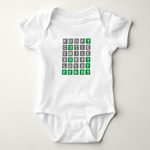 Custom Wordle Baby Bodysuit Baby Strampler