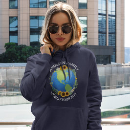 Custom World Tour Earth Sonnenblumen Hoodie