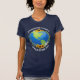 Custom World Tour Earth Sonnenblumen Reisen Frauen T-Shirt (Vorderseite)