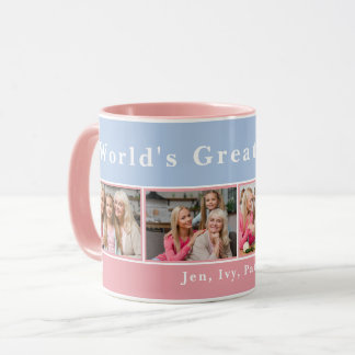 Custom World's Best Mama Custom Foto Collage Tasse