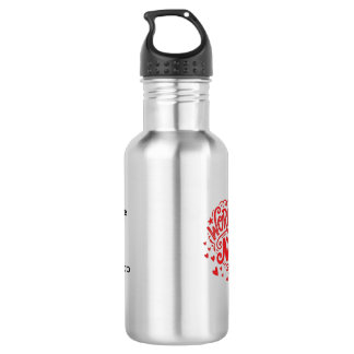 Custom World's Best Mom Red Heart Photo Edelstahlflasche