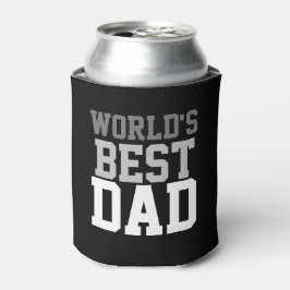 Custom World's Best Vater Black Can Cooler Dosenkühler