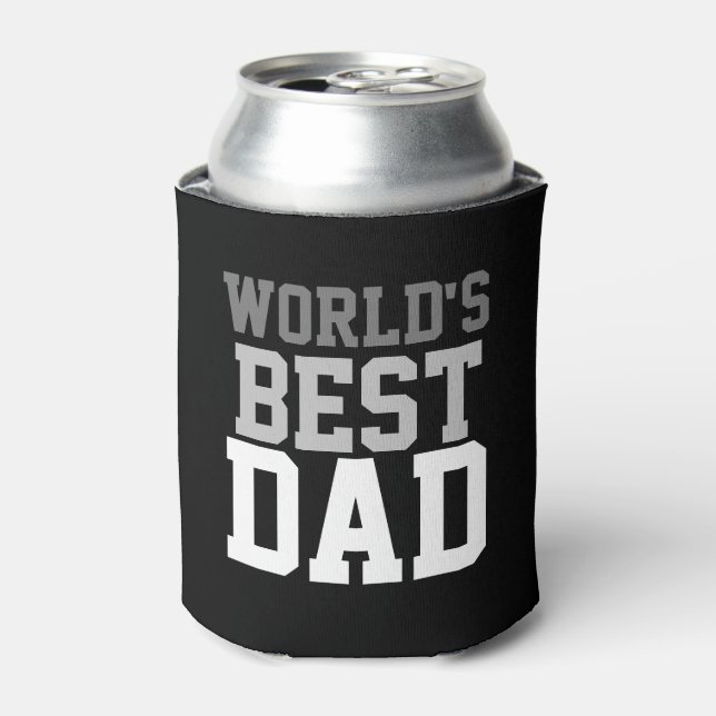 Custom World's Best Vater Black Can Cooler Dosenkühler (Kanne Vorderseite)