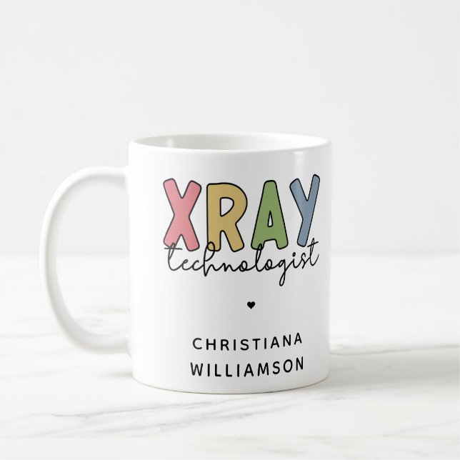 Custom Xray Technologist Röntgen Tech Geschenke Kaffeetasse (Links)