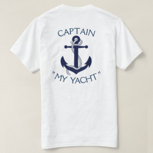 Custom Yacht Anchor "Your Name Here" T - Shirt