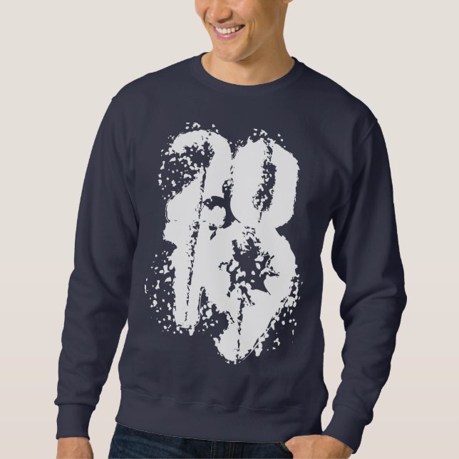 Custom Year 2019 Snowy Typografy New Year's Party Sweatshirt (Vorderseite)